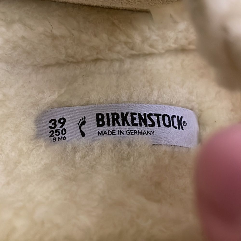 Birkenstock Arizona Big Buckle Shearling Sandals Yellow EU 39/US Women 8/UK 5.5 - Picture 10 of 12